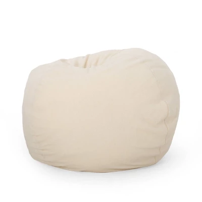 5' Newalla Modern Shearling Bean Bag - Christopher Knight Home - Image 2