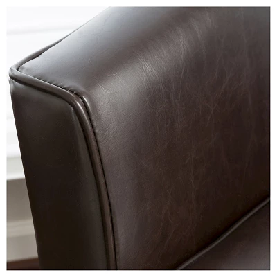 Aiden Bonded Leather Club Chair Brown - Christopher Knight Home - Image 3
