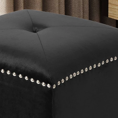 Brantly Glam Velvet Ottoman - Christopher Knight Home - Image 2