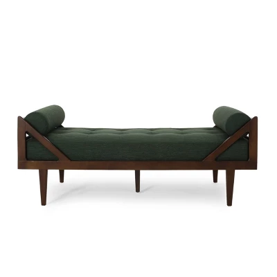 Rayle Contemporary Tufted Chaise Lounge With Rolled Accent Pillows - Christopher Knight Home - Image 11