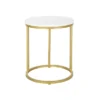 Ingersol Modern Glam C Shaped End Table White/Gold - Christopher Knight Home