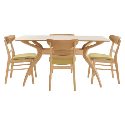 5pc 60" Idalia Mid-Century Modern Dining Set - Christopher Knight Home - Image 7