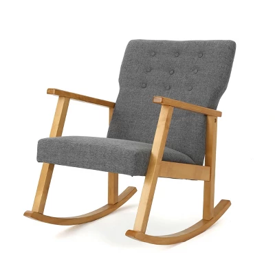 Harvey Mid-Century Modern Fabric Rocking Chair - Christopher Knight Home - Image 6