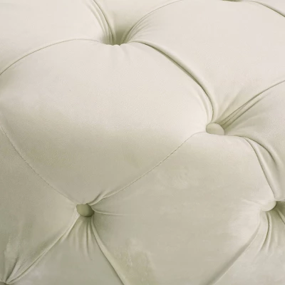 Orla Modern Glam Round Ottoman - Christopher Knight Home - Image 2