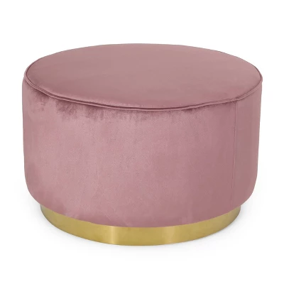Croton Modern Glam Velvet Swivel Ottoman - Christopher Knight Home - Image 5