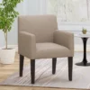 Mcclure Contemporary Upholstered Armchair Taupe/Espresso - Christopher Knight Home