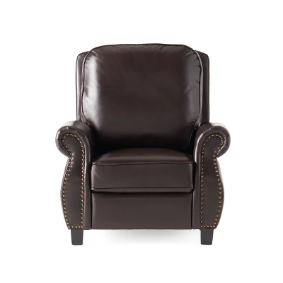 Torreon Faux Leather Recliner Club Chair Dark Brown - Christopher Knight Home - Image 5