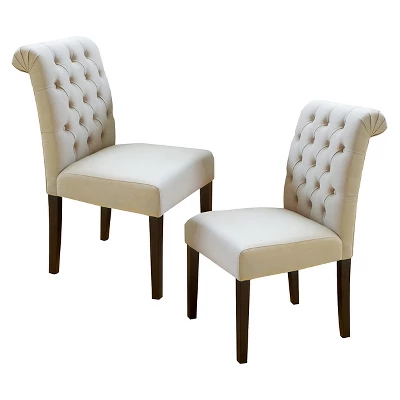 2ct Dinah Roll Top Fabric Dining Chair Set - Christopher Knight Home - Image 5
