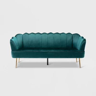Reitz Modern Glam Velvet Channel Stitch 3 Seater Shell Sofa - Christopher Knight Home - Image 13