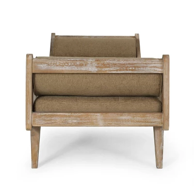 Zentner Rustic Tufted Double End Chaise Lounge With Bolster Pillows - Christopher Knight Home - Image 3