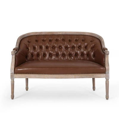Faye Traditional Tufted Upholstered Loveseat - Christopher Knight Home - Image 10