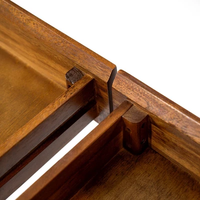 Ebany Industrial Acacia Wood Storage Desk Dark Oak - Christopher Knight Home - Image 5