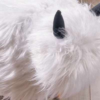 Levi Furry Yak Ottoman - Christopher Knight Home - Image 2