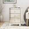 Bandara Modern 3 Drawer Cabinet Silver - Christopher Knight Home