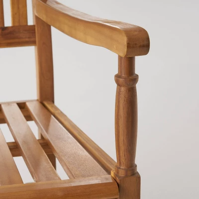 Arcadia 2pk Acacia Wood Rocking Chair Teak - Christopher Knight Home - Image 3