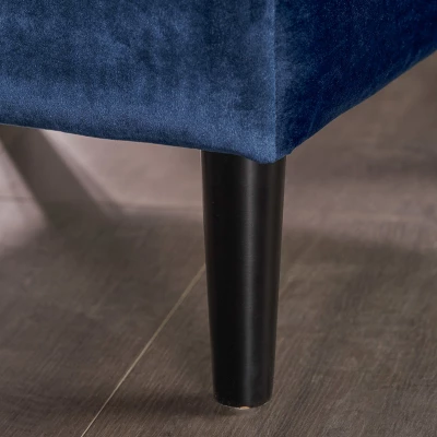 Esther Tufted Ottoman Navy Blue - Christopher Knight Home - Image 3