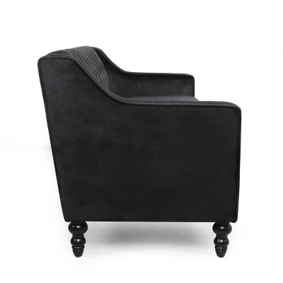 Knouff Modern Glam Tufted Velvet 3 Seater Sofa - Christopher Knight Home - Image 3