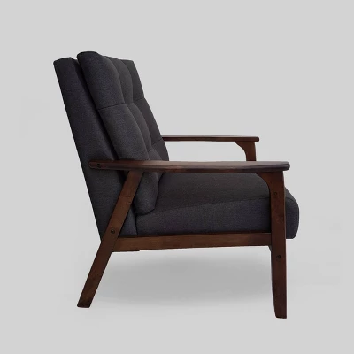 Duluth Mid-Century Armchair Black - Christopher Knight Home - Image 4