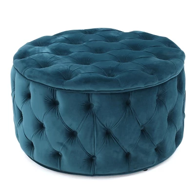 Zelfa New Velvet Ottoman - Christopher Knight Home - Image 7