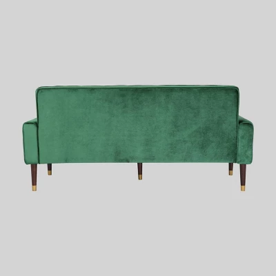 Hertford Tufted Velvet Sofa Emerald - Christopher Knight Home - Image 4