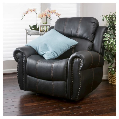 Charlie Faux Leather Glider Recliner Club Chair - Christopher Knight Home - Image 2