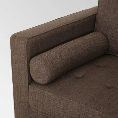 Portwall Contemporary Tufted Sofa Brown - Christopher Knight Home - Image 6