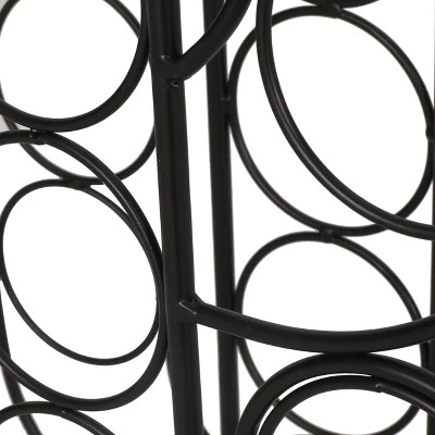 Ferrat Modern Industrial 13 Bottle Tabletop Cactus Wine Rack Black - Christopher Knight Home - Image 8