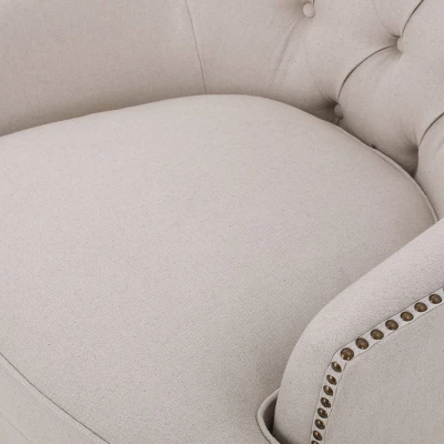 Tafton Club Chair And Ottoman - Natural - Christopher Knight Home - Image 5