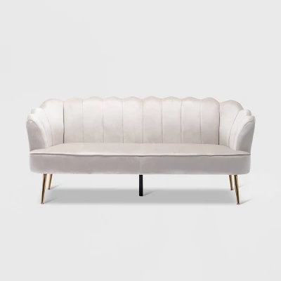 Reitz Modern Glam Velvet Channel Stitch 3 Seater Shell Sofa - Christopher Knight Home - Image 9