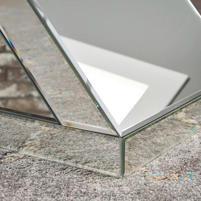 Auda Z Shaped Side Table Mirror - Christopher Knight Home - Image 3