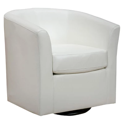 Daymian Faux Leather Swivel Club Chair - Christopher Knight Home - Image 4