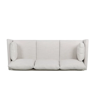 Feichko Contemporary Fabric Pillow Back 3 Seater Sofa - Christopher Knight Home - Image 2