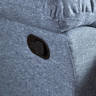 Kearney Traditional Glider Recliner With Pillow Top Arms Navy Blue Tweed - Christopher Knight Home - Image 5