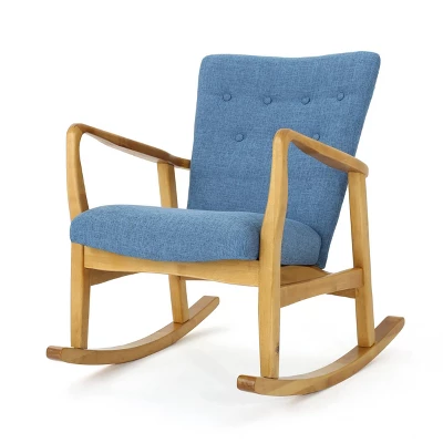 Callum Mid-Century Fabric Rocker - Christopher Knight Home - Image 7