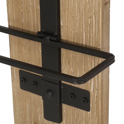 Toston Modern Industrial 8 Bottle Wall Mounted Wine Rack Natural/Black - Christopher Knight Home - Image 6