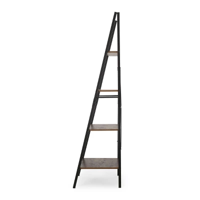71.5" Newnan Modern Industrial 4 Shelf Etagere Ladder Bookcase - Christopher Knight Home - Image 6