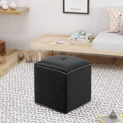 Brantly Glam Velvet Ottoman - Christopher Knight Home