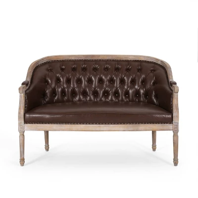 Faye Traditional Tufted Upholstered Loveseat - Christopher Knight Home - Image 11