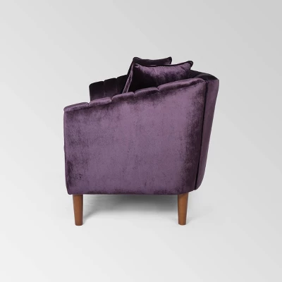 Ansonia Contemporary Velvet Sofa - Christopher Knight Home - Image 3