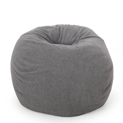 5' Newalla Modern Shearling Bean Bag - Christopher Knight Home - Image 6