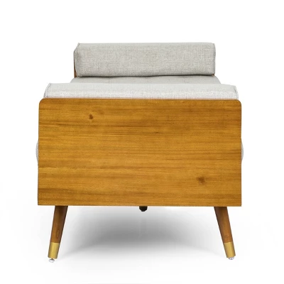 Keairns Mid Century Modern Tufted Double End Chaise Lounge With Bolster Pillows - Christopher Knight Home - Image 2