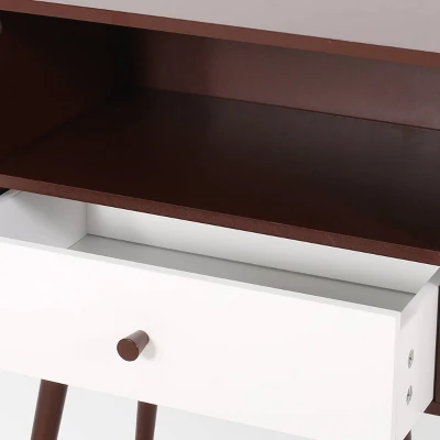 Burnett Mid Century Modern Side Table Brown - Christopher Knight Home - Image 4