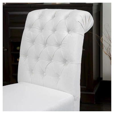 2ct Dinah Roll Top Fabric Dining Chair Set - Christopher Knight Home - Image 2