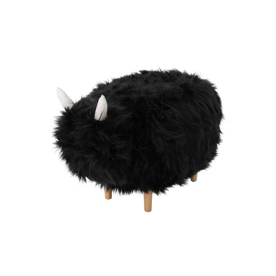 Levi Furry Yak Ottoman - Christopher Knight Home - Image 8