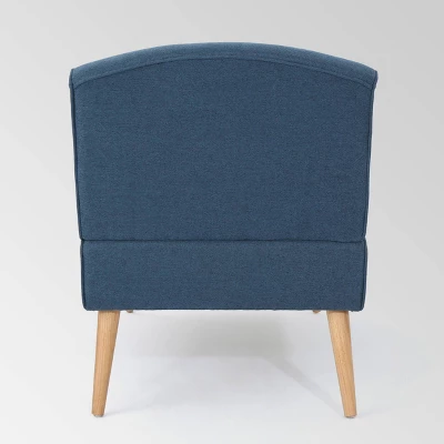 Carisia Mid Century Modern Chaise Lounge Navy Blue - Christopher Knight Home - Image 2