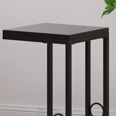 Set Of 2 Bader Modern C-Shaped Side Table Black - Christopher Knight Home - Image 5
