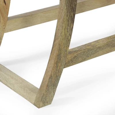 Meagher Rustic Handcrafted Mango Wood Console Table Natural - Christopher Knight Home - Image 7