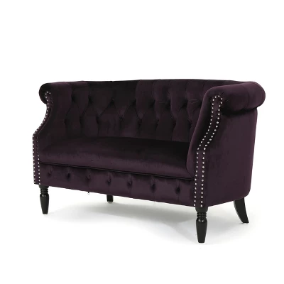 Milani Scroll Arm Loveseat - Christopher Knight Home - Image 4