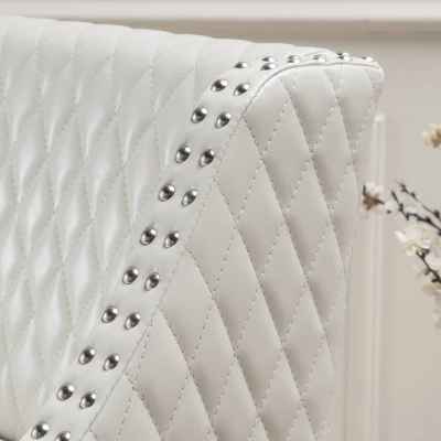 28" Milano Quilted Bonded Leather Barstool - Christopher Knight Home - Image 2