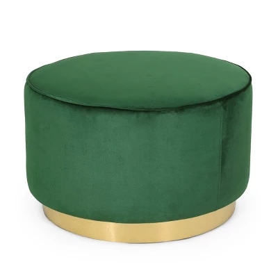 Croton Modern Glam Velvet Swivel Ottoman - Christopher Knight Home - Image 6